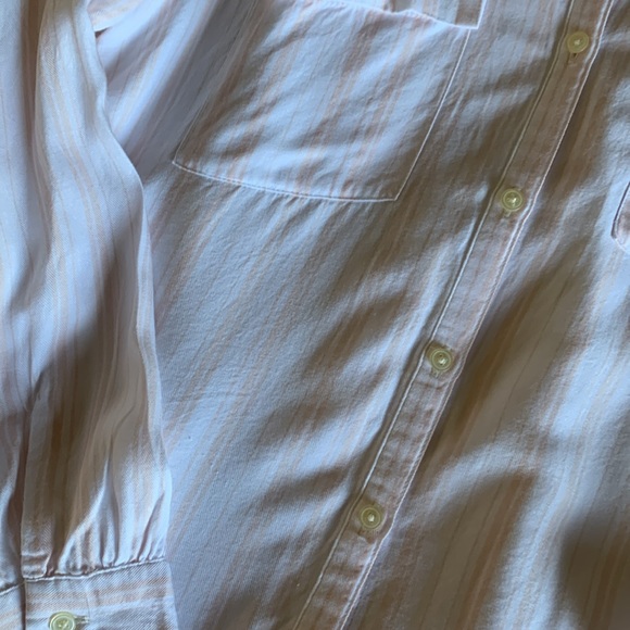 Loft button down in pink striped🌸 - Picture 7 of 10